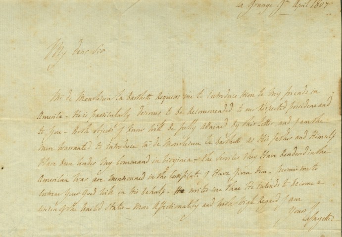 Image of Letter #1, page 1